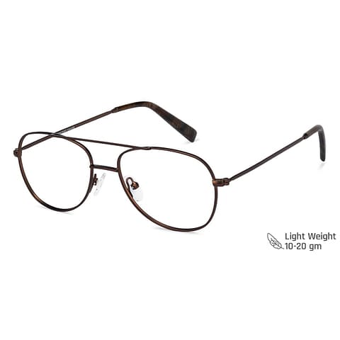 Lightweight Brown Aviator Frames